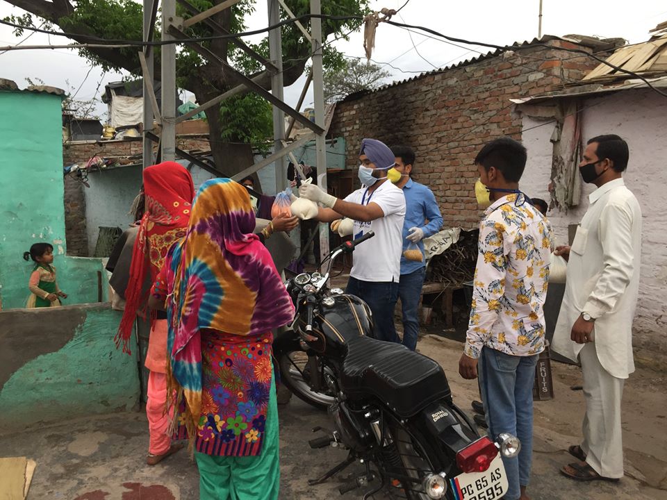 1st Distribution Drive at Guru Nanak Colony, Mohali 27th March 2020 Drive Photo